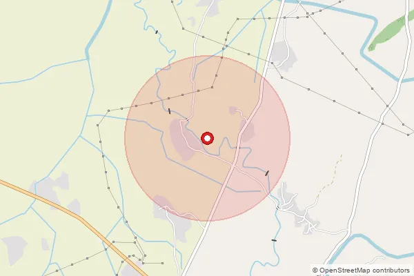 Map showing approximate area covered by Pincode 394163 — Karvali Bo, Surat