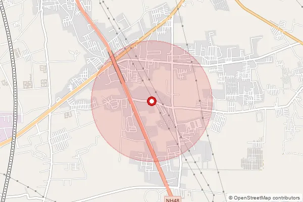 Map showing approximate area covered by Pincode 394180 — Dhatva Bo, Surat