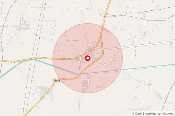 Map showing approximate area covered by Pincode 394350 — Chhitra Bo, Surat