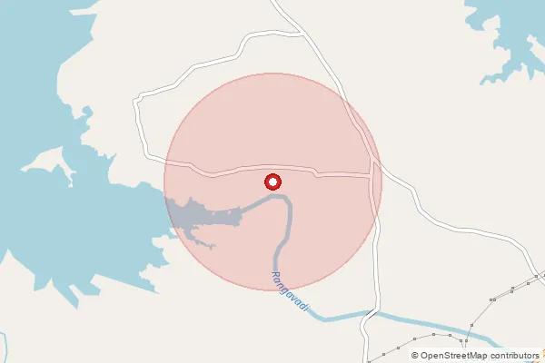 Map showing approximate area covered by Pincode 394375 — Haripur Bo, Tapi