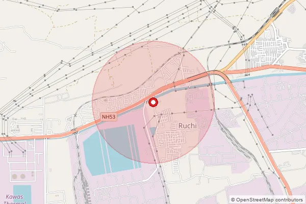 Map showing approximate area covered by Pincode 394510 — Bhatha So, Surat