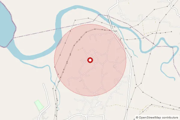 Map showing approximate area covered by Pincode 394517 — Damka Bo, Surat