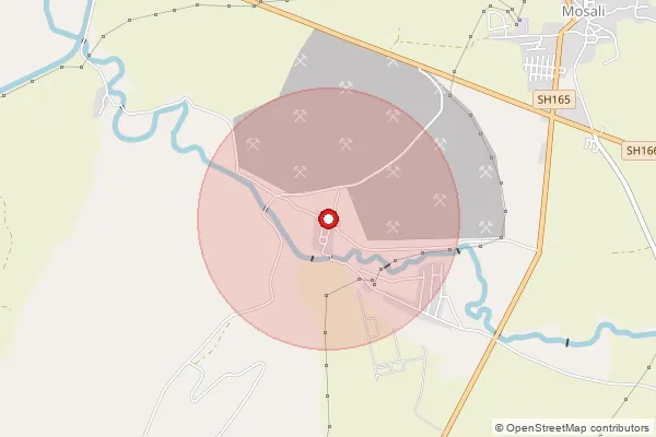 Map showing approximate area covered by Pincode 394520 — Kosam Bo, Surat