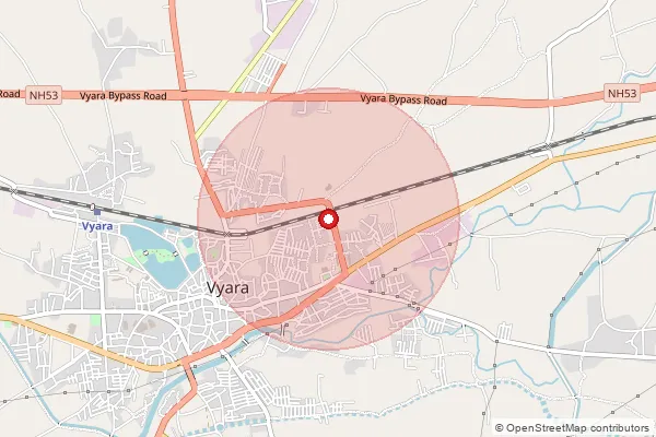 Map showing approximate area covered by Pincode 394652 — Moghvan Bo, Tapi