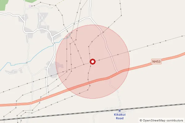 Map showing approximate area covered by Pincode 394660 — Centrap Pulp Mill So, Tapi