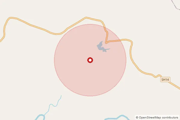 Map showing approximate area covered by Pincode 394710 — Chankhal Bo, Dang