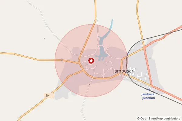 Map showing approximate area covered by Pincode 395001 — Nanpura Ho, Surat