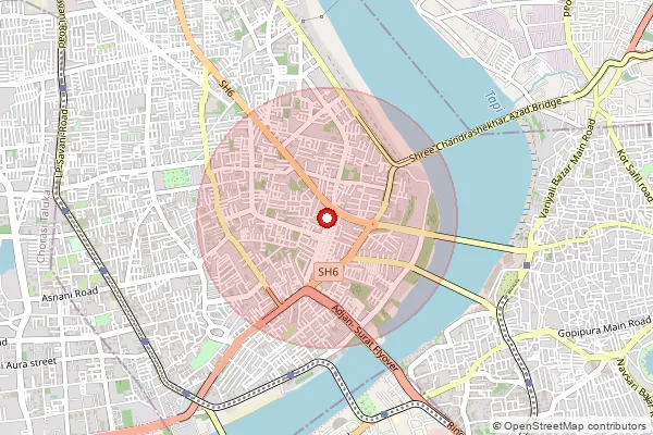 Map showing approximate area covered by Pincode 395009 — Palanpur Bo, Surat