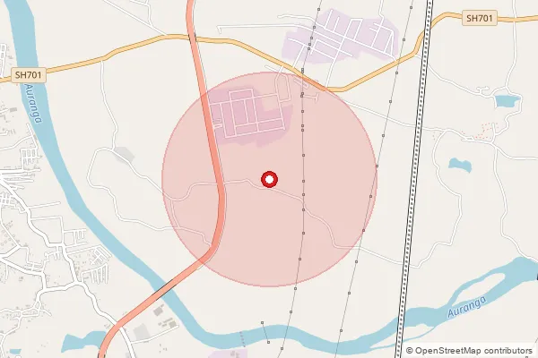 Map showing approximate area covered by Pincode 396035 — Khajurdi Bo, Valsad