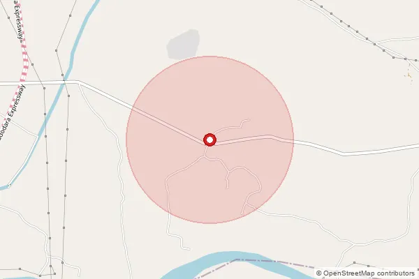 Map showing approximate area covered by Pincode 396055 — Bodlai Bo, Valsad