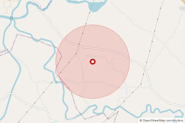 Map showing approximate area covered by Pincode 396060 — Mogravadi Bo, Navsari