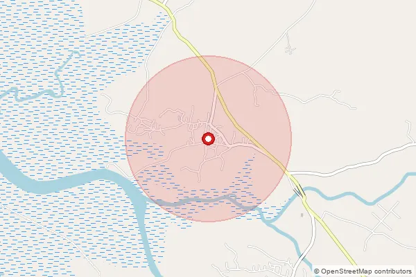 Map showing approximate area covered by Pincode 396120 — Manekpore Bo, Valsad