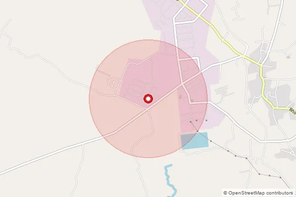 Map showing approximate area covered by Pincode 396155 — Punat Bo, Valsad