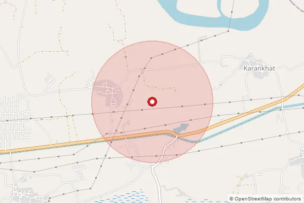 Map showing approximate area covered by Pincode 396436 — Bhinar Bo, Navsari