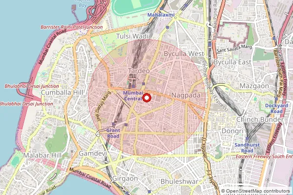 Map showing approximate area covered by Pincode 400003 — B.P.Lane S.O, Mumbai