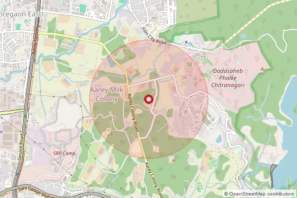 Map showing approximate area covered by Pincode 400065 — Nagari Niwara So, Mumbai Suburban