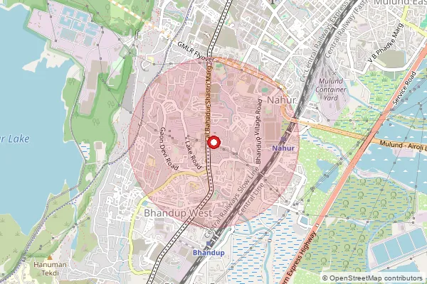 Map showing approximate area covered by Pincode 400078 — Jm Road So, Mumbai Suburban