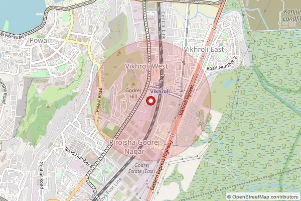 Map showing approximate area covered by Pincode 400079 — Psm Colony So, Mumbai Suburban