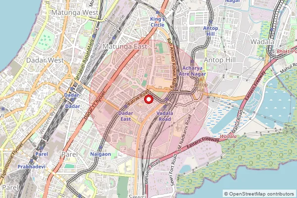 Map showing approximate area covered by Pincode 400085 — Barc So, Mumbai Suburban