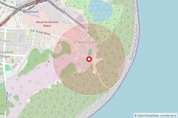 Map showing approximate area covered by Pincode 400088 — Govandi So, Mumbai Suburban
