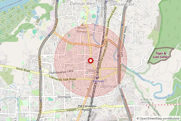 Map showing approximate area covered by Pincode 400602 — Gokhale Road S.O (Thane), Thane