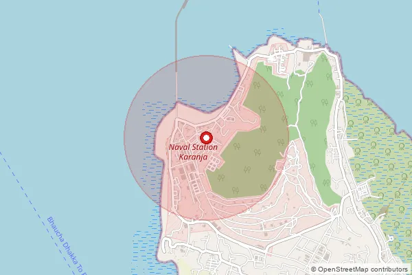 Map showing approximate area covered by Pincode 400704 — Mora B.O, Raigad