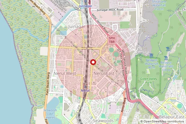 Map showing approximate area covered by Pincode 400706 — Nerul Node Iii S.O, Thane