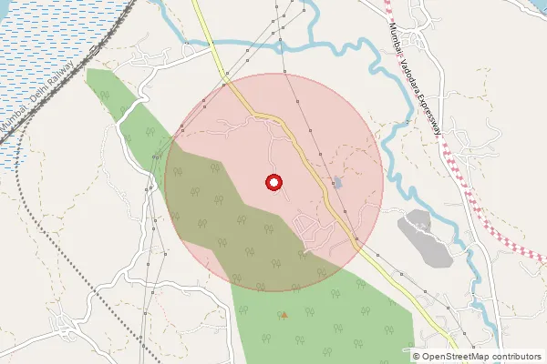 Map showing approximate area covered by Pincode 401303 — Dahisar T V  B.O, Palghar