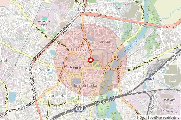 Map showing approximate area covered by Pincode 401304 — Nirmal S.O (Thane), Palghar