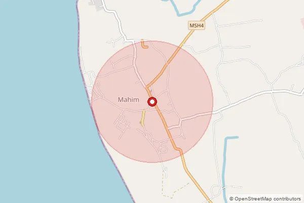 Map showing approximate area covered by Pincode 401402 — Kelwa Mahim S.O, Palghar