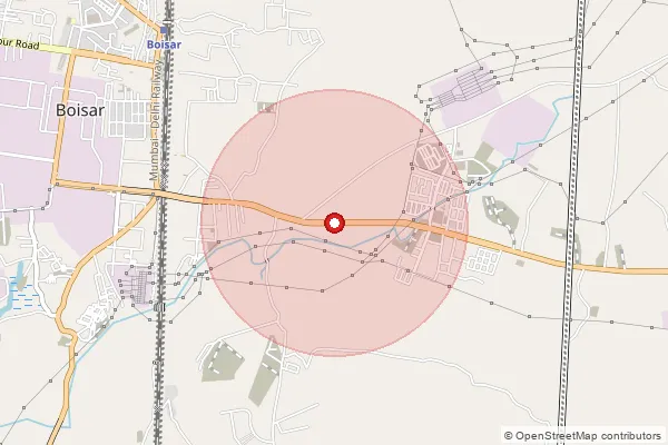 Map showing approximate area covered by Pincode 401501 — Mahagaon B.O, Palghar