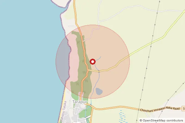 Map showing approximate area covered by Pincode 401503 — Varor B.O, Palghar