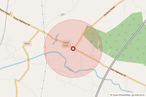 Map showing approximate area covered by Pincode 401602 — Charoti B.O, Palghar