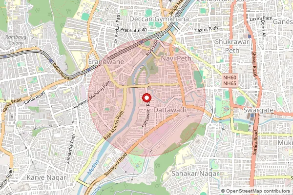 Map showing approximate area covered by Pincode 402109 — Ashtami Bo, Raigad