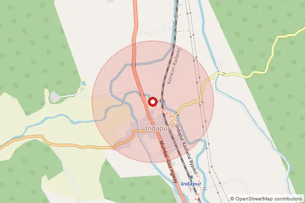 Map showing approximate area covered by Pincode 402112 — Mahagaon Bo, Raigad