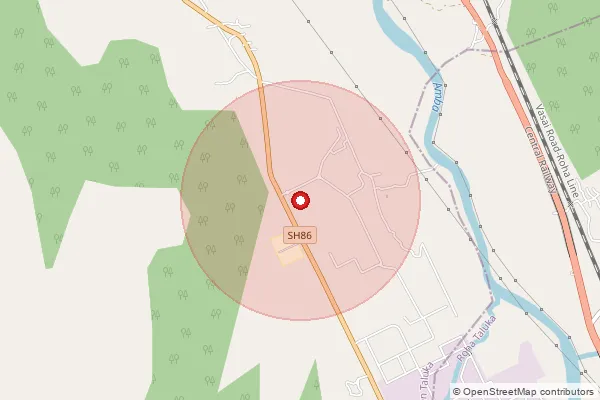 Map showing approximate area covered by Pincode 402125 — Pcts Nagothane So, Raigad