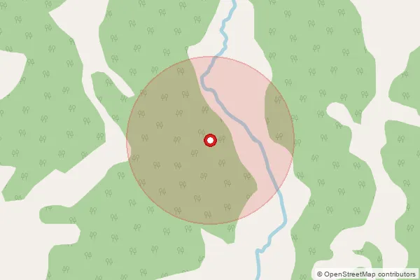 Map showing approximate area covered by Pincode 402305 — Konzar Bo, Raigad