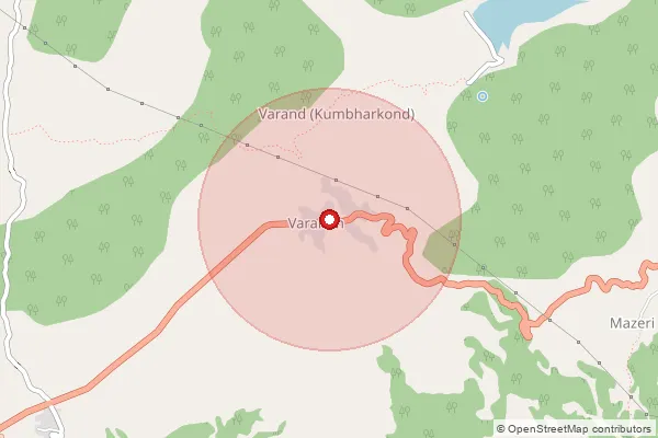 Map showing approximate area covered by Pincode 402306 — Mazeri Bo, Raigad
