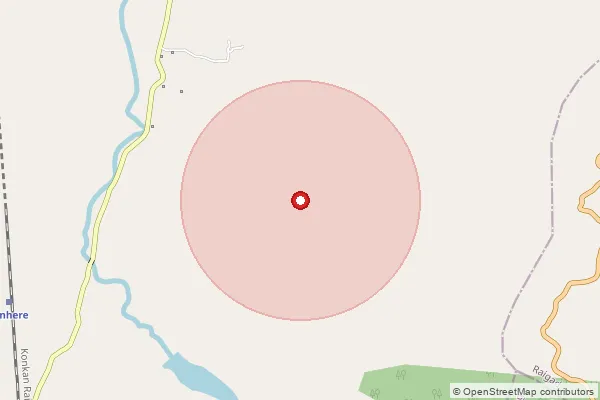 Map showing approximate area covered by Pincode 402307 — Ambavade Bo, Raigad