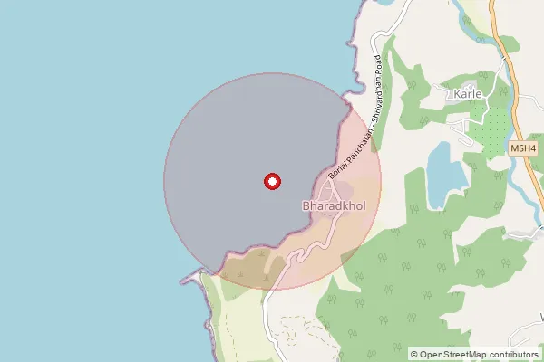 Map showing approximate area covered by Pincode 402404 — Diveagar So, Raigad