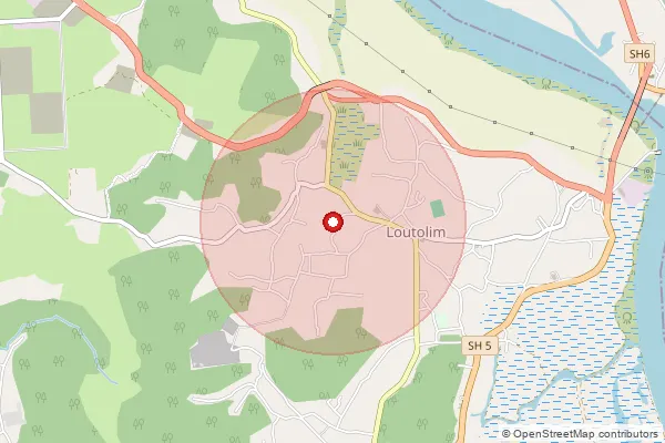 Map showing approximate area covered by Pincode 403718 — Loutolim S.O, South Goa
