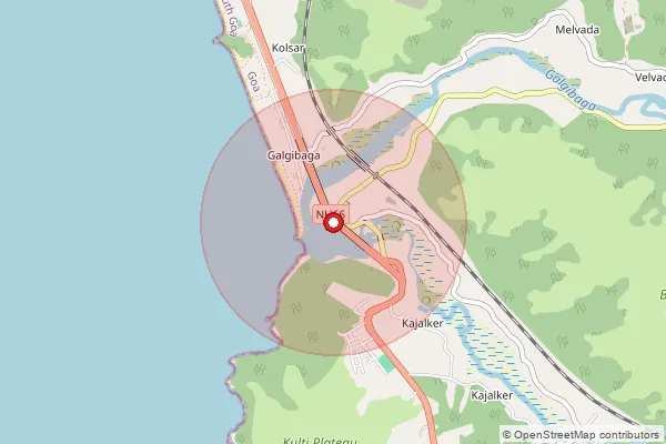 Map showing approximate area covered by Pincode 403728 — Loliem S.O, South Goa