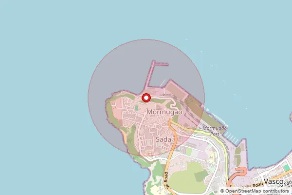 Map showing approximate area covered by Pincode 403803 — Mormugao S.O, South Goa