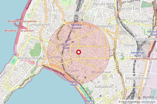 Map showing approximate area covered by Pincode 410101 — Baliware Bo, Raigad