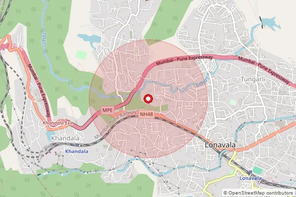 Map showing approximate area covered by Pincode 410302 — R P T S Khandala S.O, Pune