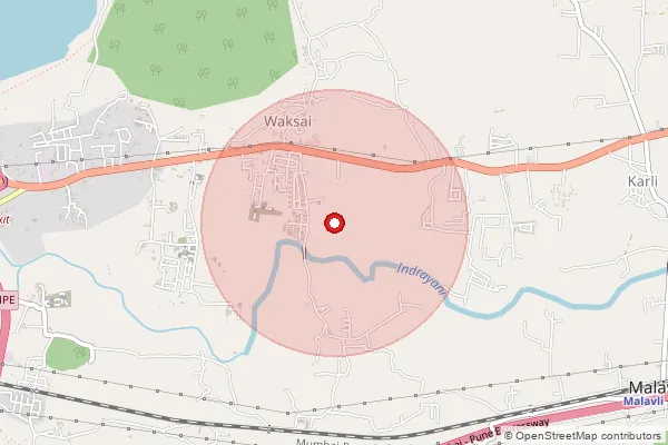 Map showing approximate area covered by Pincode 410507 — Umbre Navlakh B.O, Pune