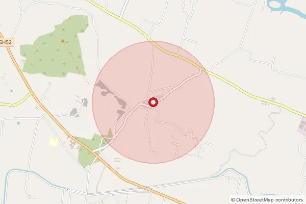 Map showing approximate area covered by Pincode 410511 — Shiroli B K S.O, Pune