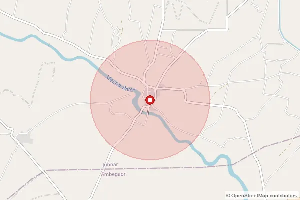 Map showing approximate area covered by Pincode 410517 — Khodad, Pune