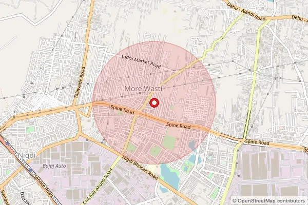 Map showing approximate area covered by Pincode 411019 — M.Phulenagar S.O, Pune