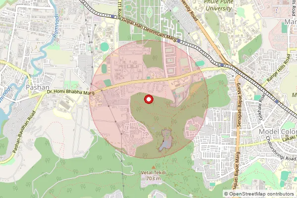 Map showing approximate area covered by Pincode 411021 — Sus B.O, Pune